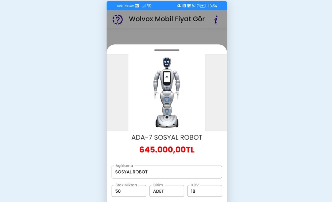 WOLVOX Mobil Fiyat Gör Uygulamamız Yayında